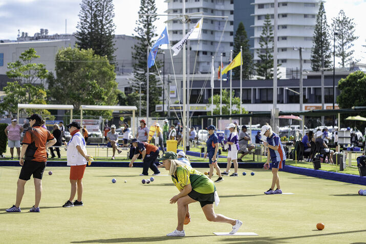 Players compete in a lively lawn bowls tournament at Broadbeach Bowls Club during winter, one of the many local highlights for what's on Broadbeach in 2025.